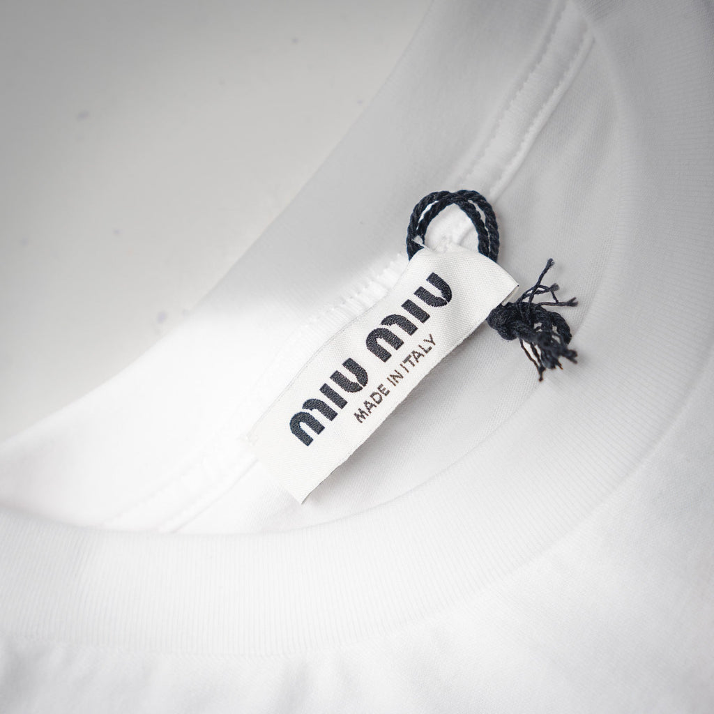Miu 25ss embroidered t-shirt