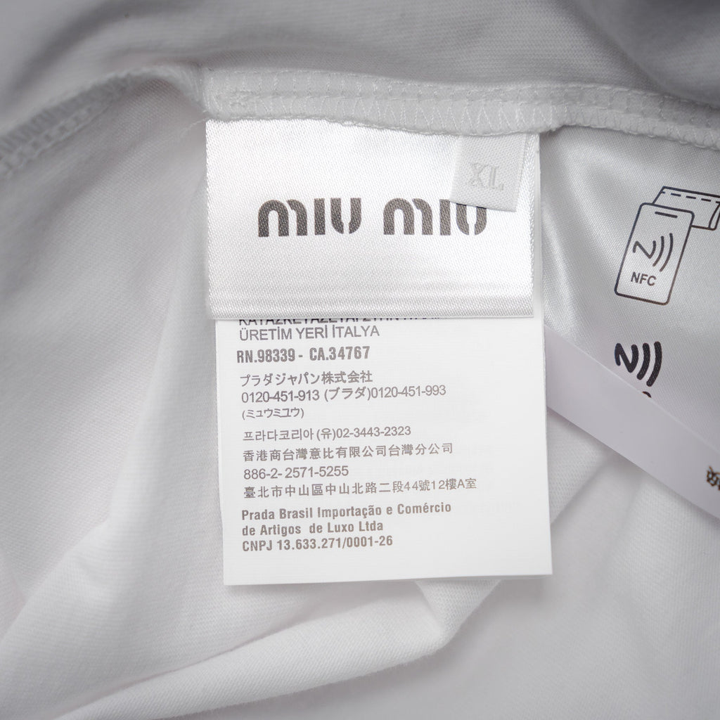 Miu 25ss embroidered t-shirt