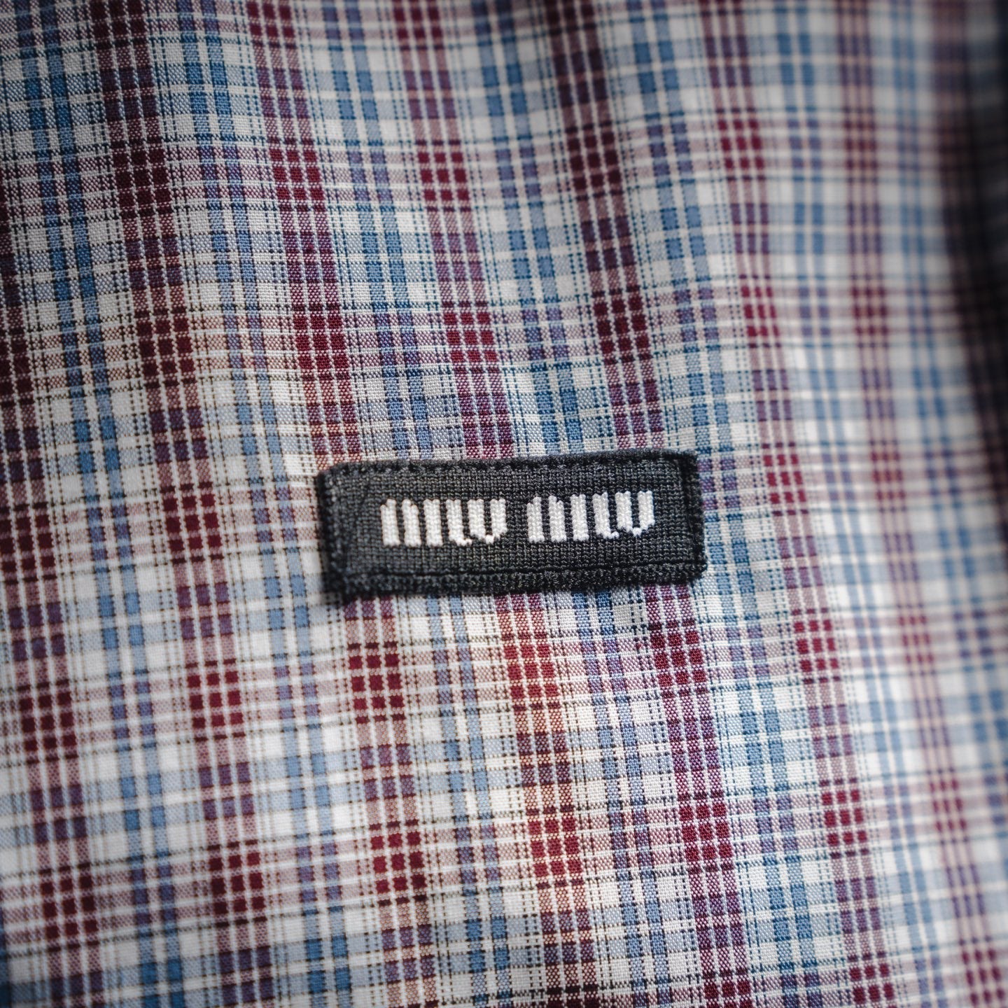 Miu 25ss plaid shirt