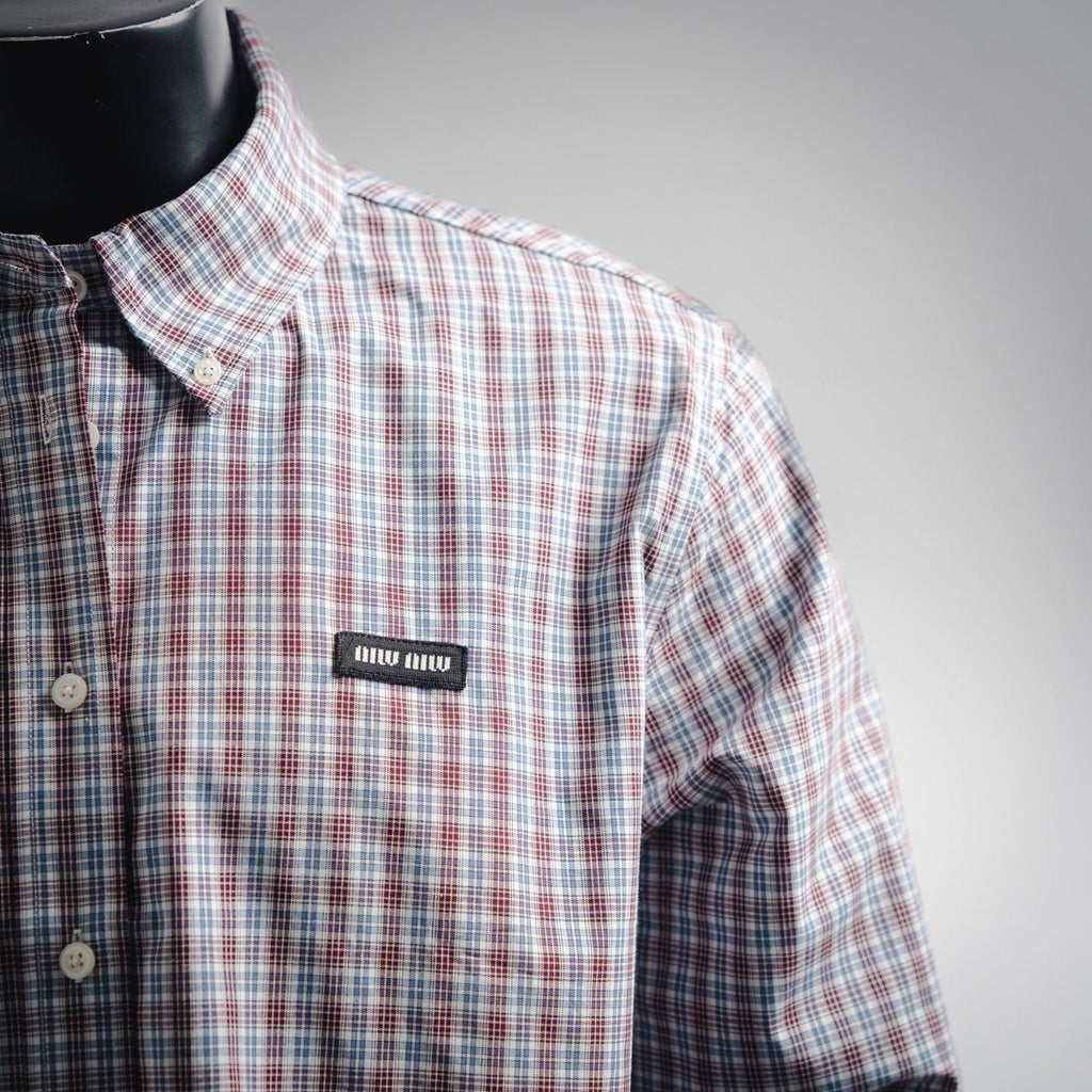 Miu 25ss plaid shirt