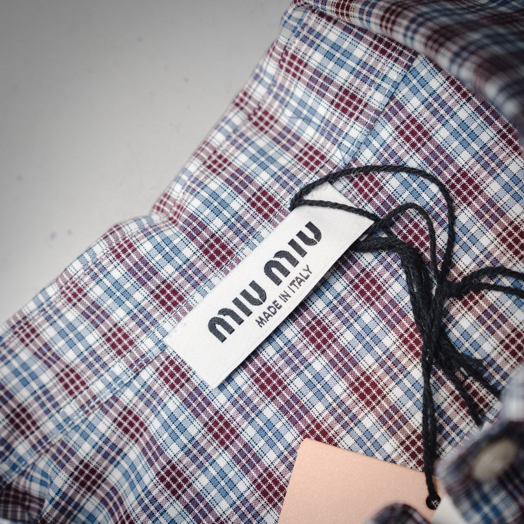 Miu 25ss plaid shirt