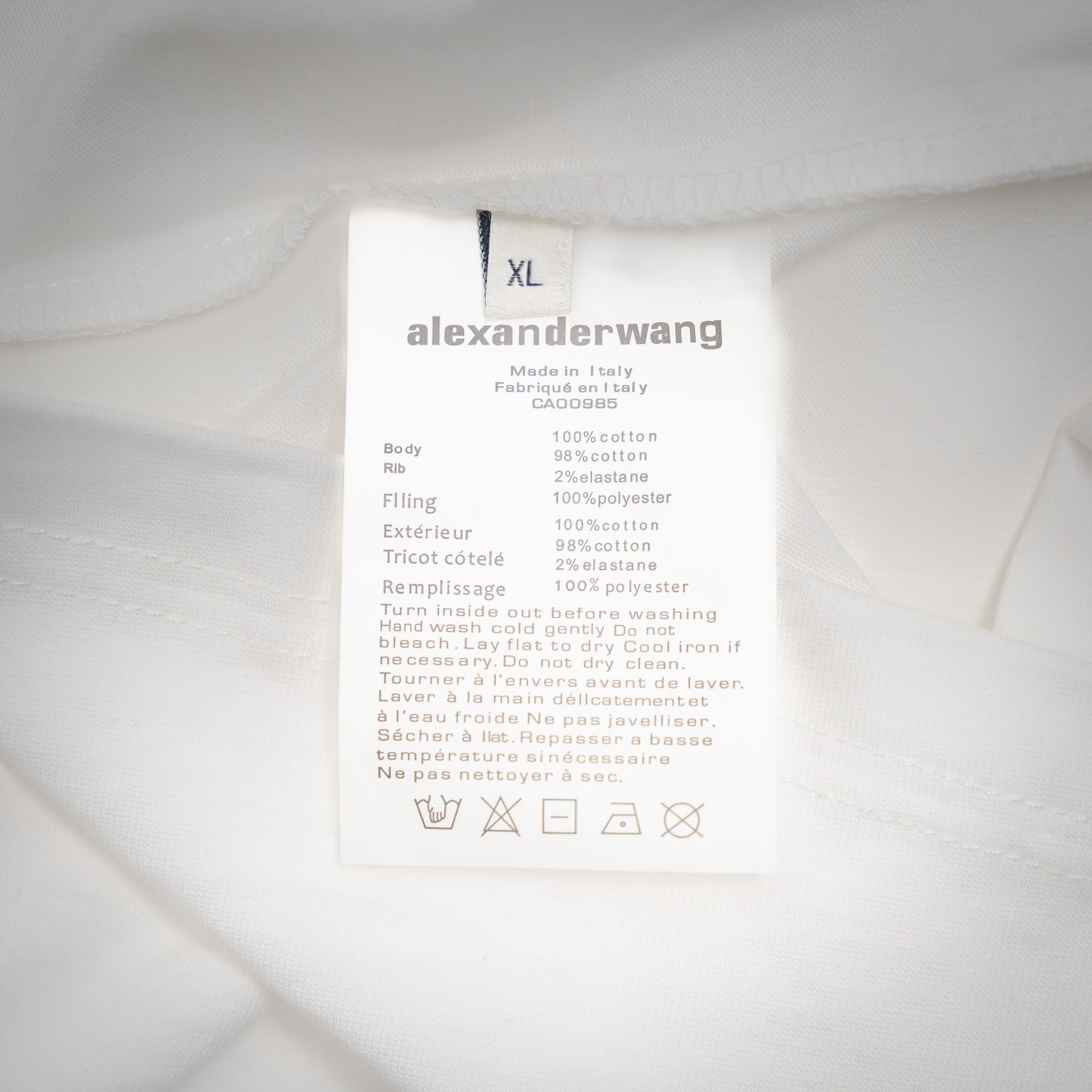 Wang 25ss embossed t-shirt