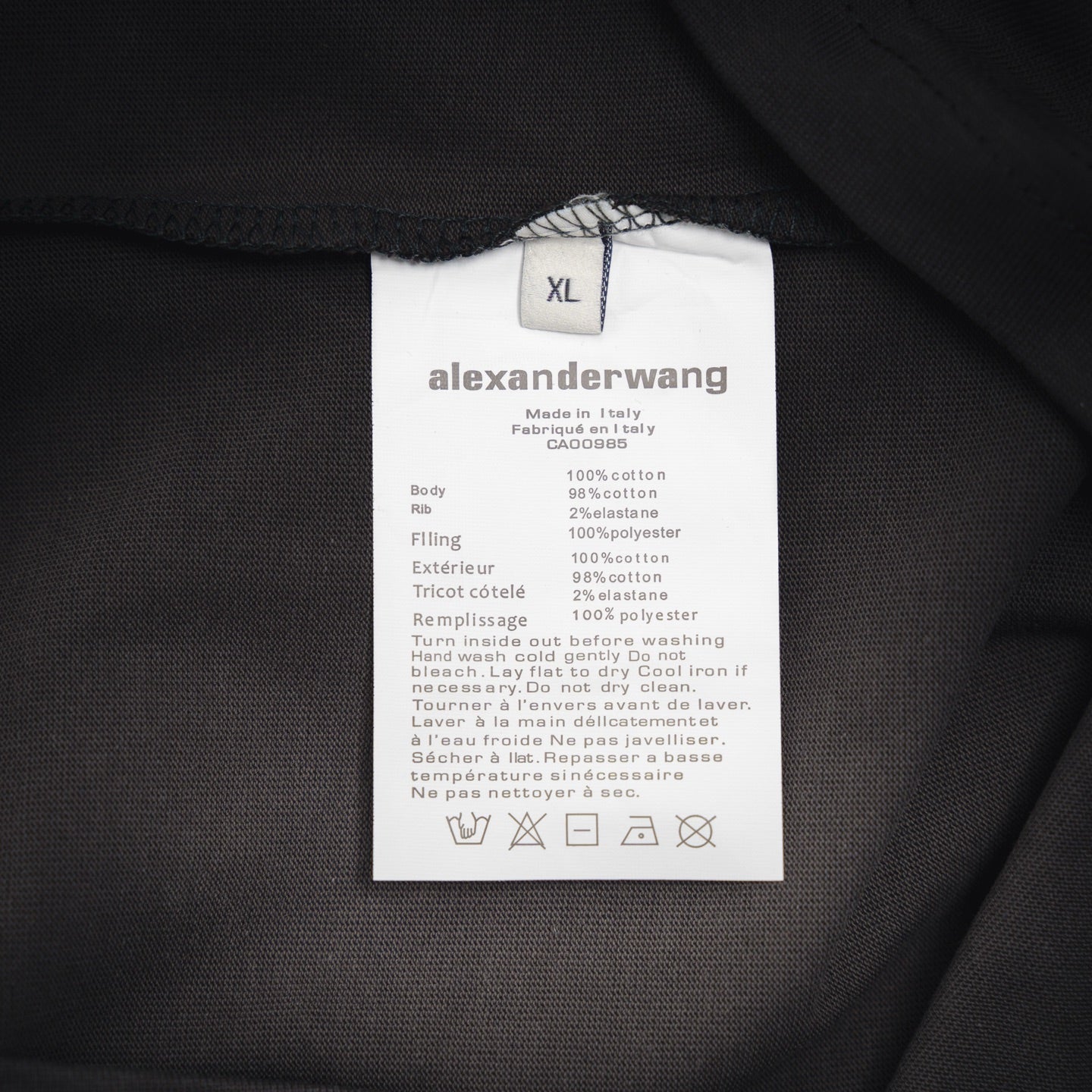 Wang 25ss embossed t-shirt