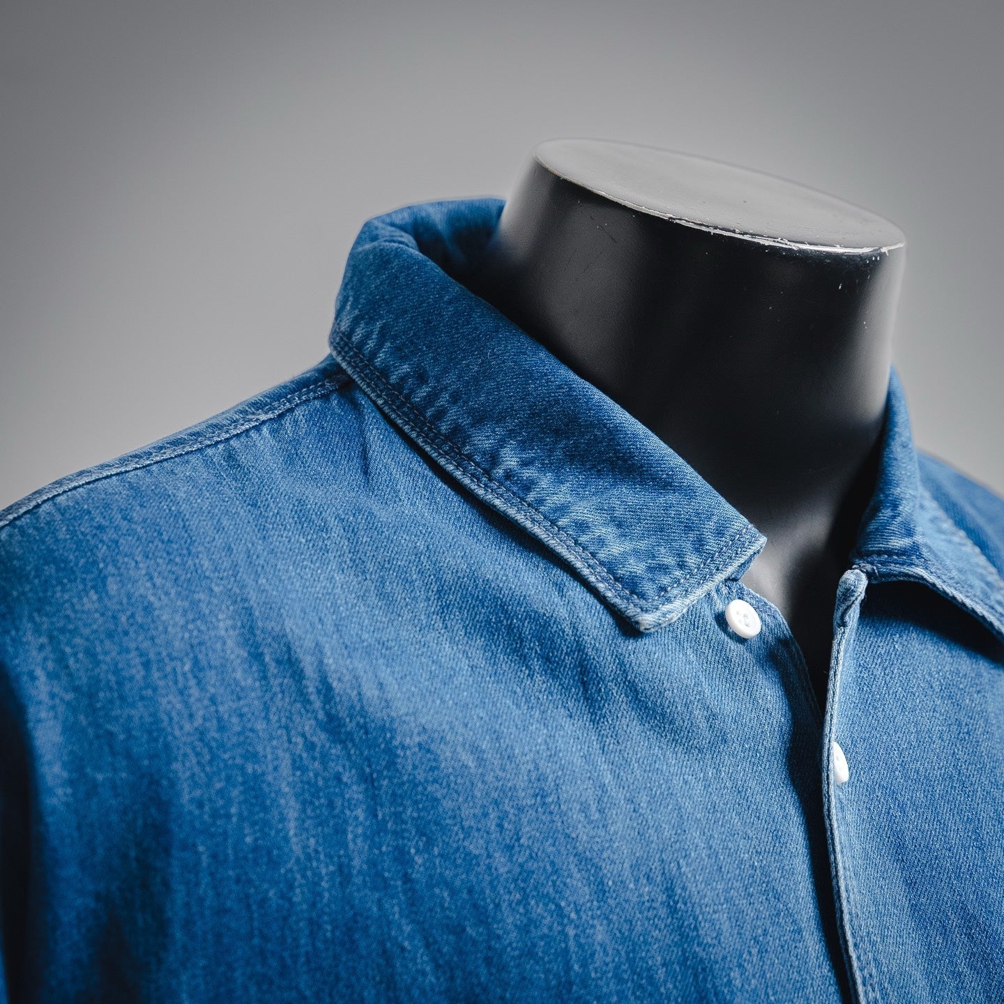 Loe 25ss embroidered denim shirt