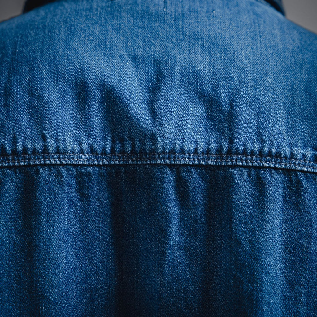 Loe 25ss embroidered denim shirt