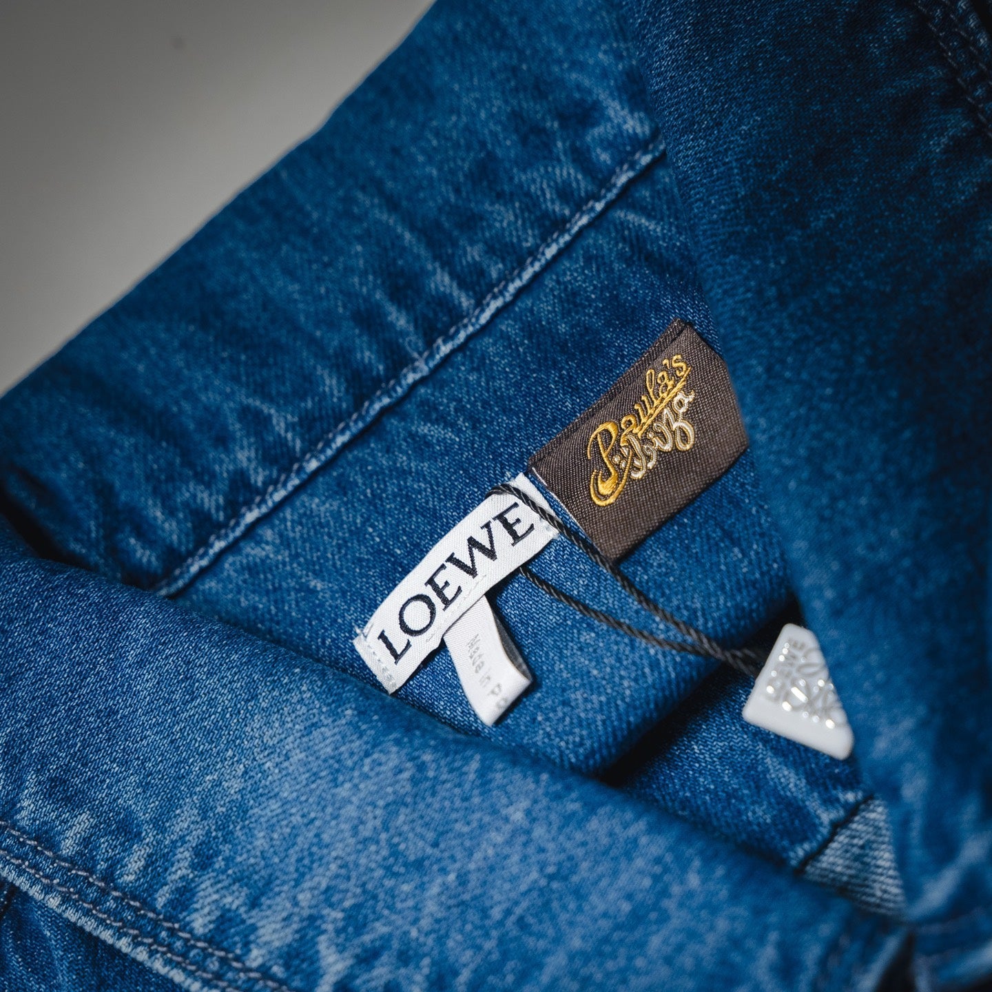 Loe 25ss embroidered denim shirt