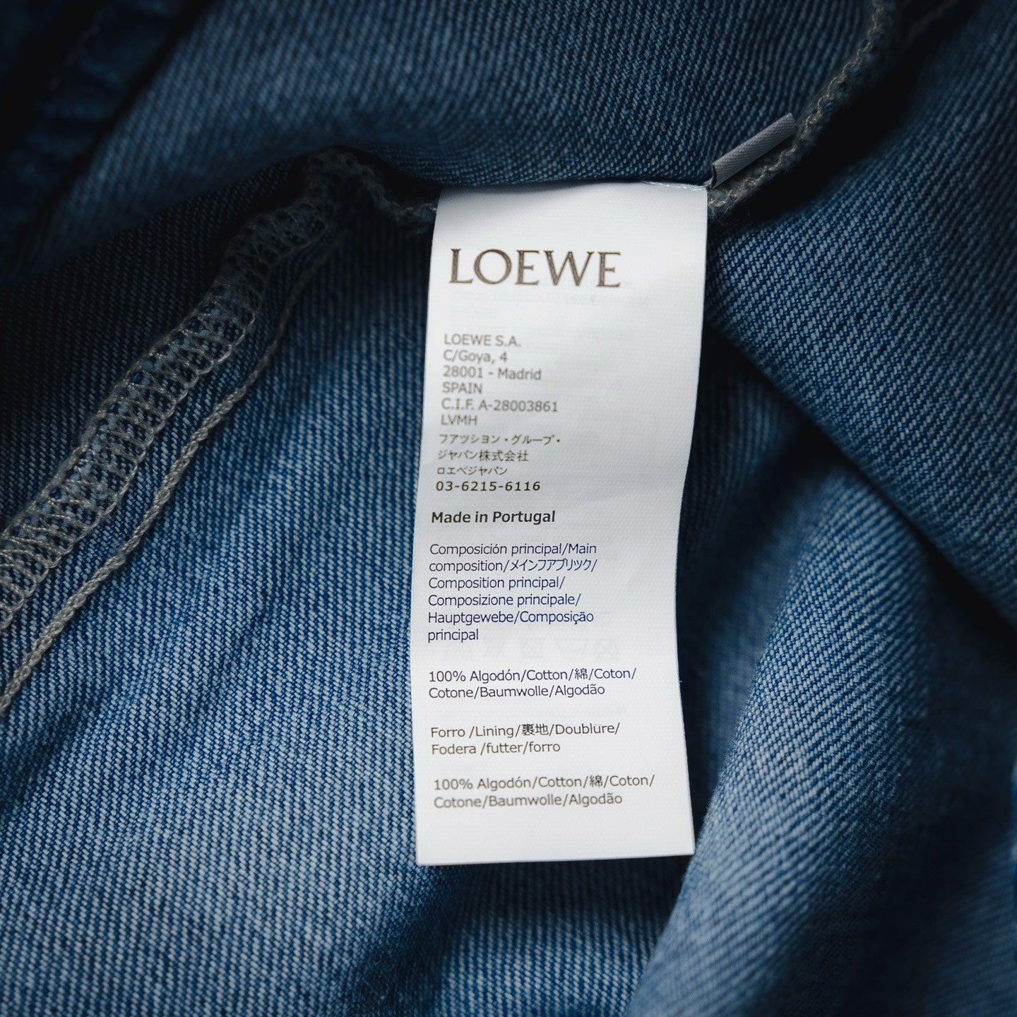 Loe 25ss embroidered denim shirt