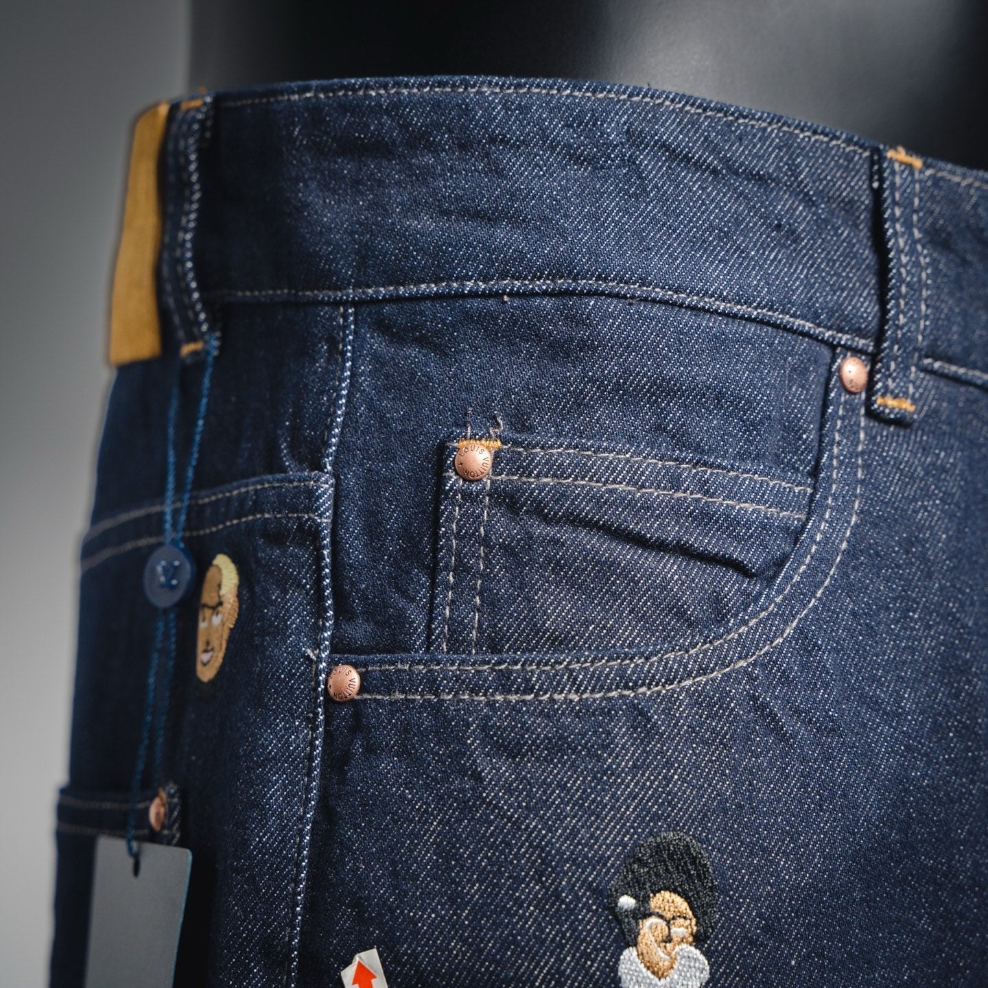 Louis 25fw embroidered jeans