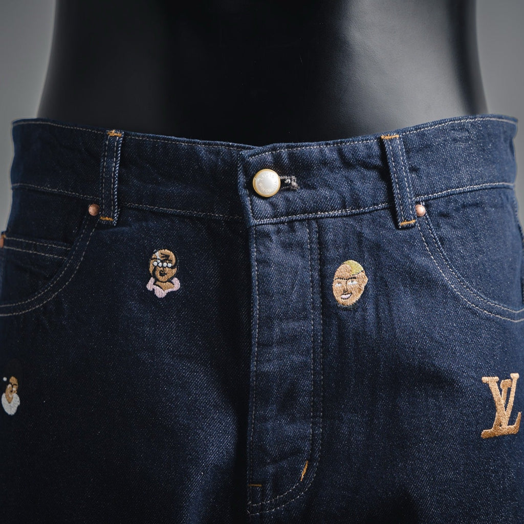 Louis 25fw embroidered jeans