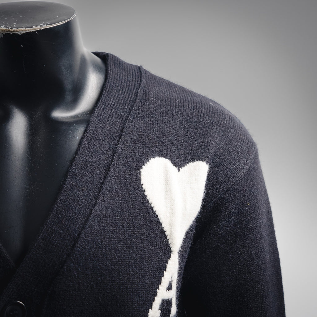 Ami 25fw embroidered cardigan