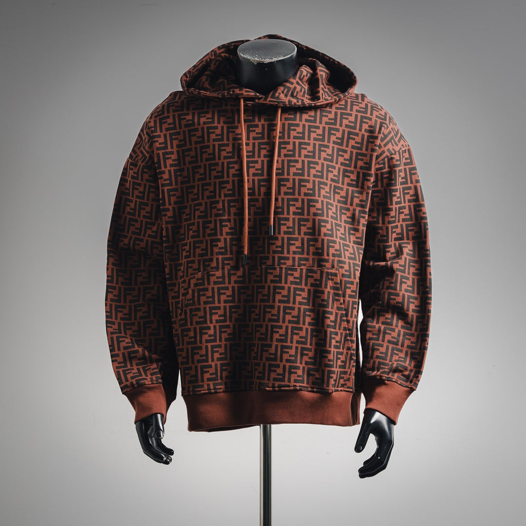 Fend 25fw printed hoodie