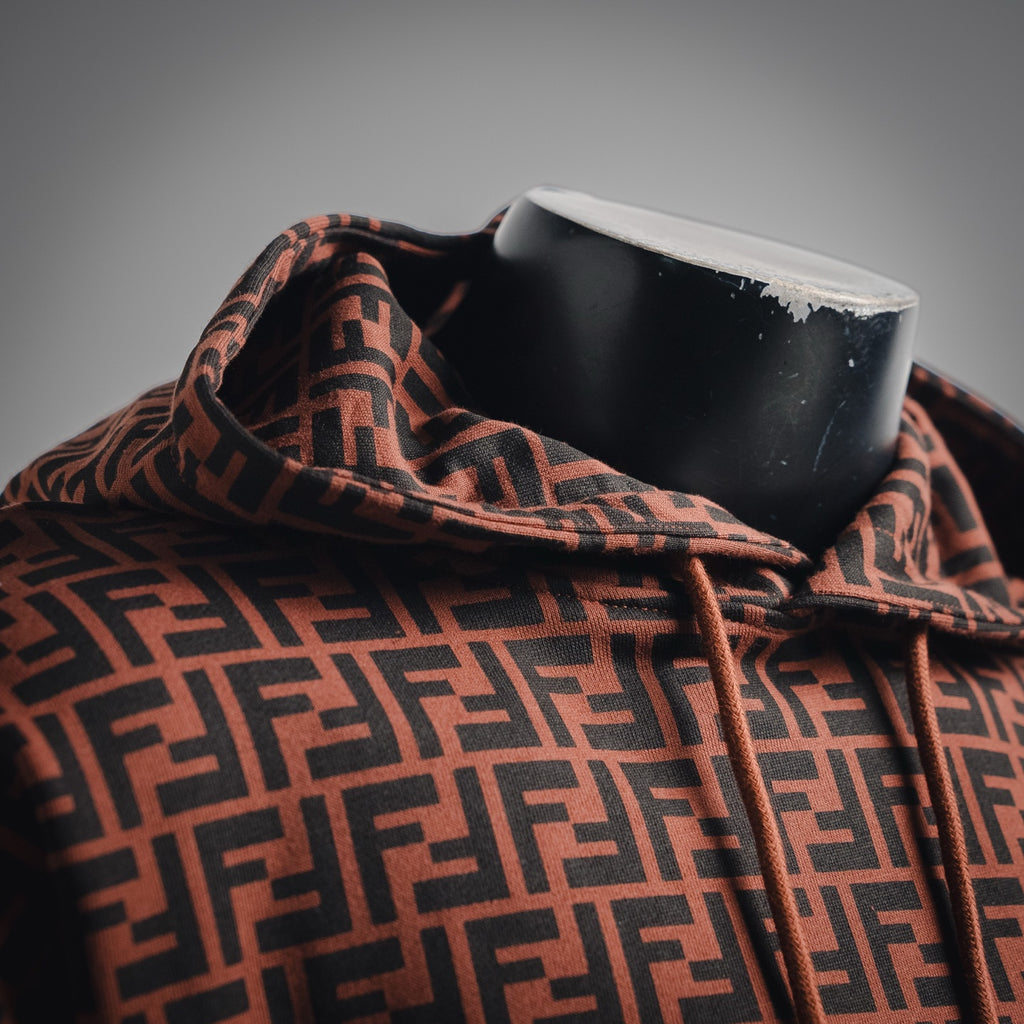 Fend 25fw printed hoodie