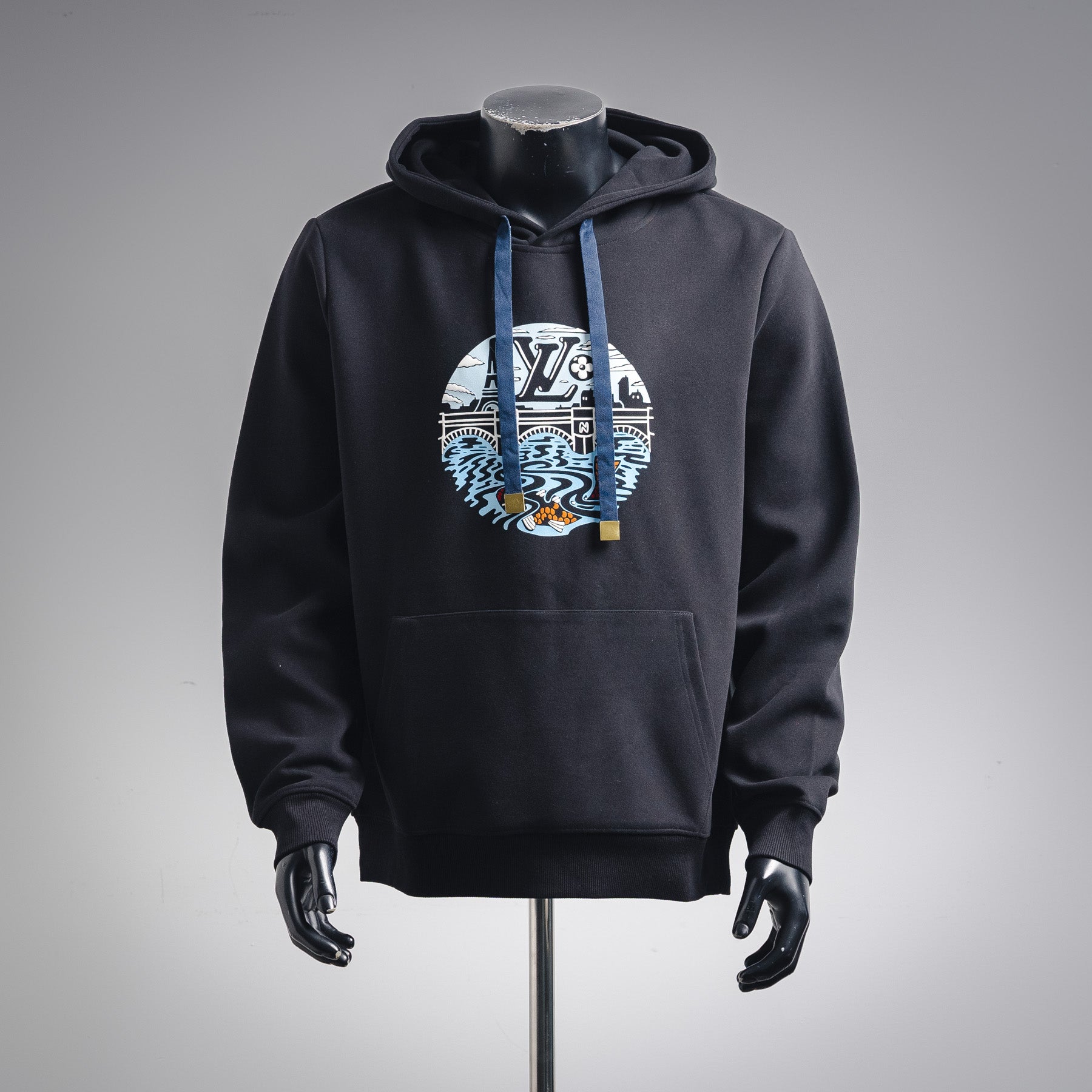 Louis 25fw printed hoodie