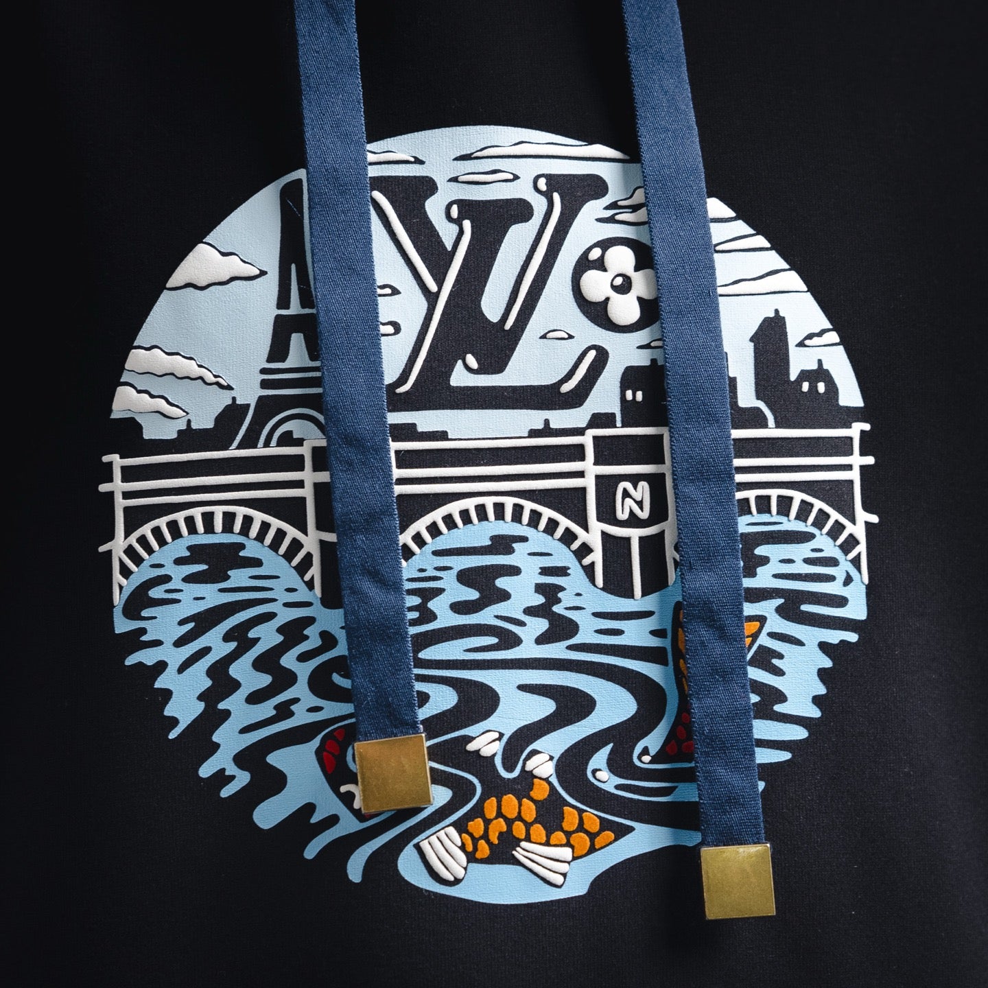 Louis 25fw printed hoodie