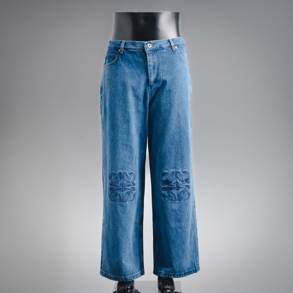 Loe 25fw embroidered jeans