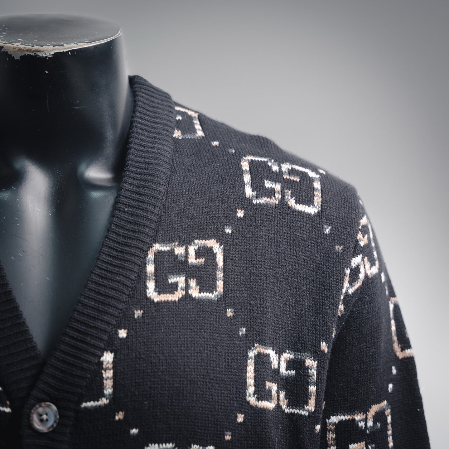 Guc 25fw jacquard cardigan