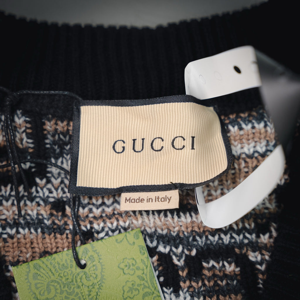 Guc 25fw jacquard cardigan