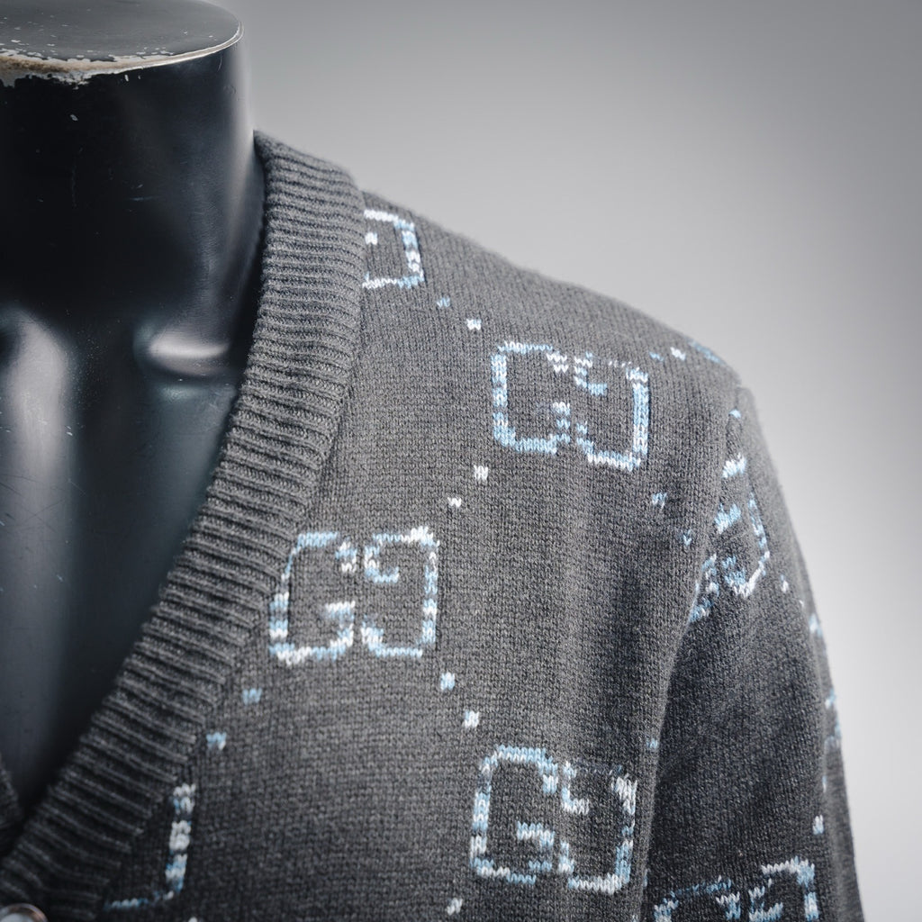 Guc 25fw jacquard cardigan