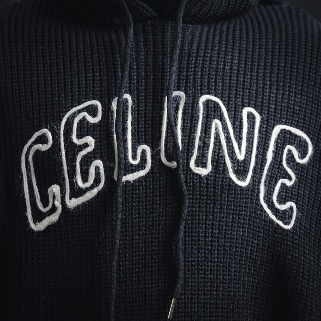 Cel 25fw knitted hoodie