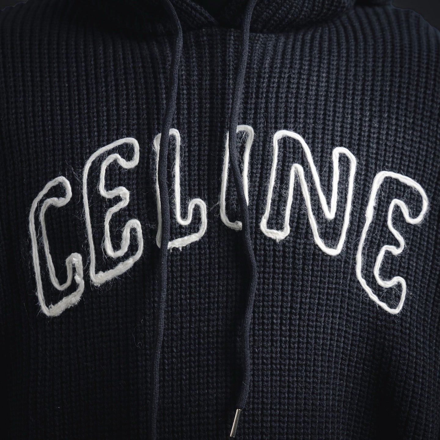 Cel 25fw knitted hoodie