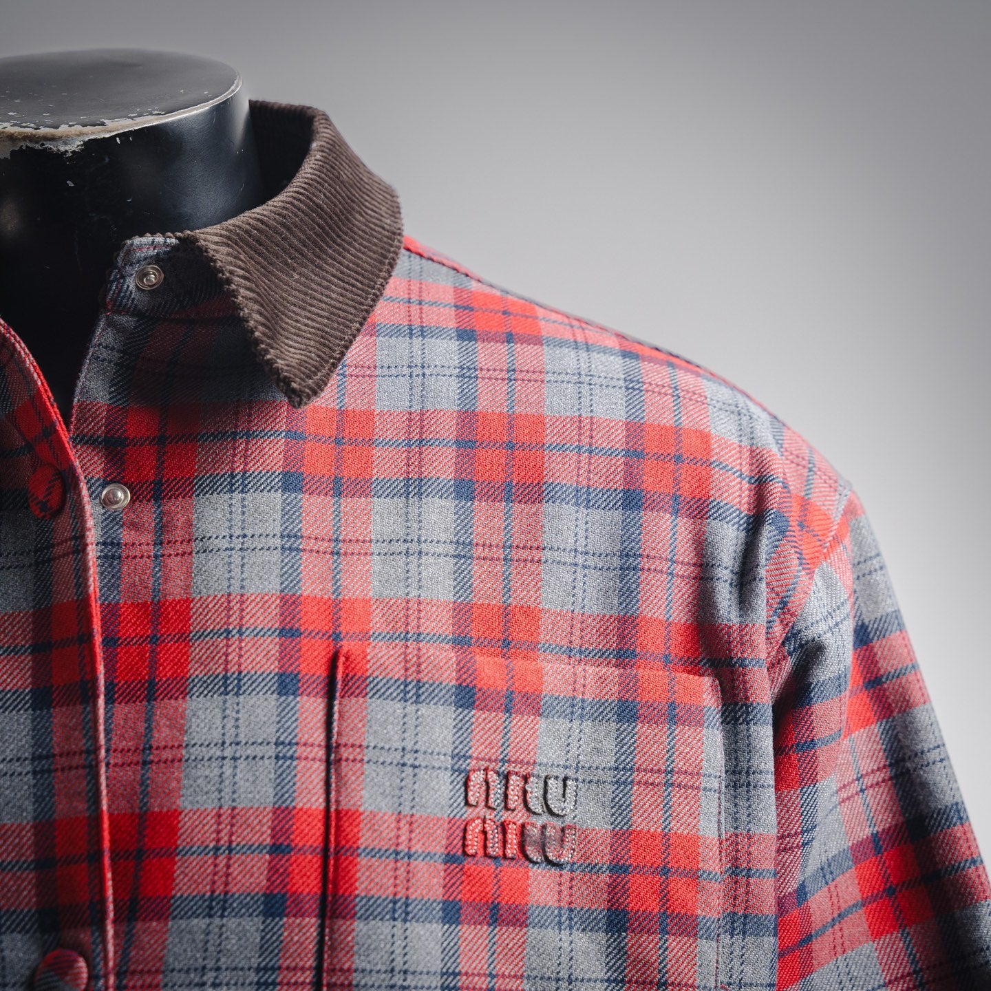 Miu 25fw plaid jacket