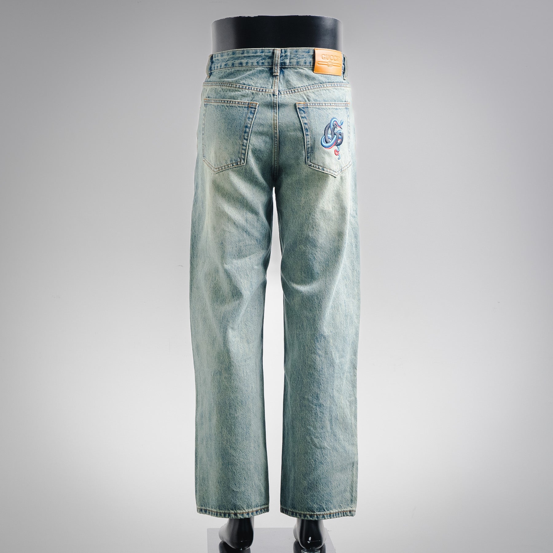 Guc 25fw embroidered jeans