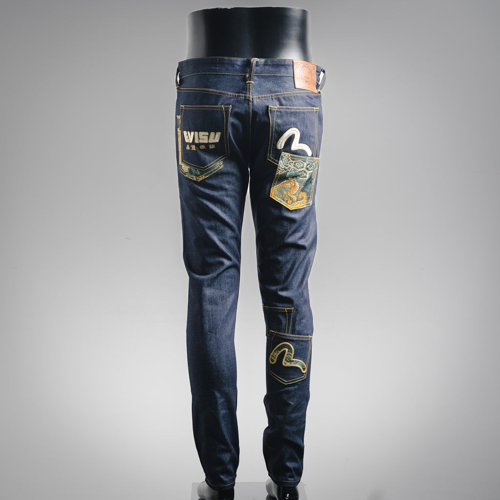 Evis 25fw embroidered jeans