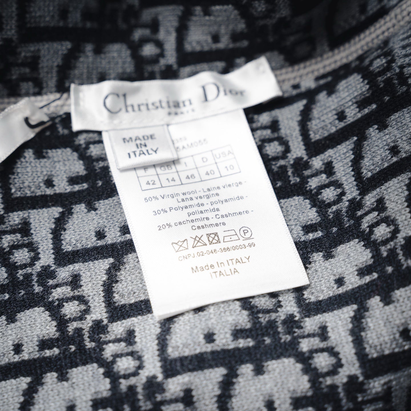 CD 25fw jacquard sweater