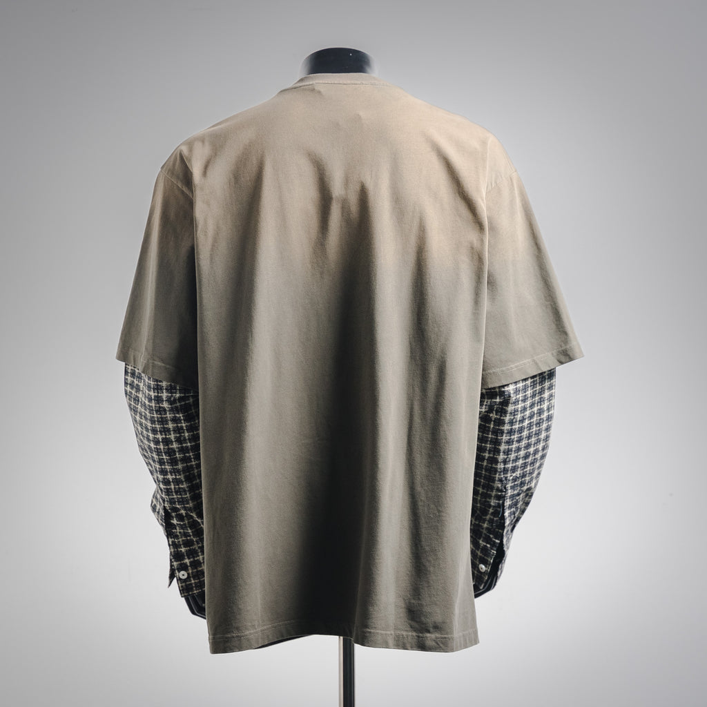 Acne 25fw splicing shirt