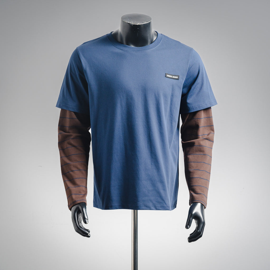 Miu 25fw splicing shirt