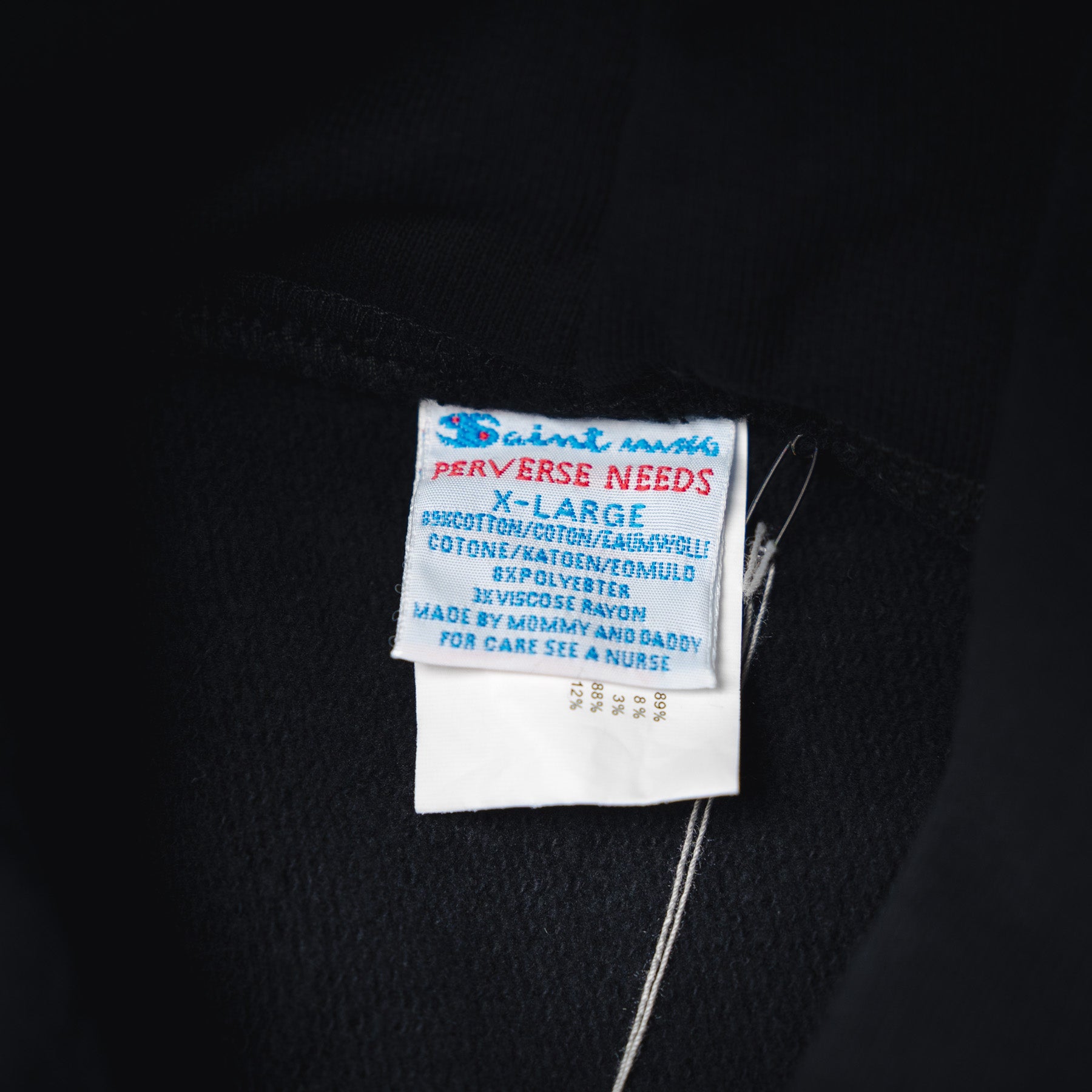 Saint 25fw printed hoodie