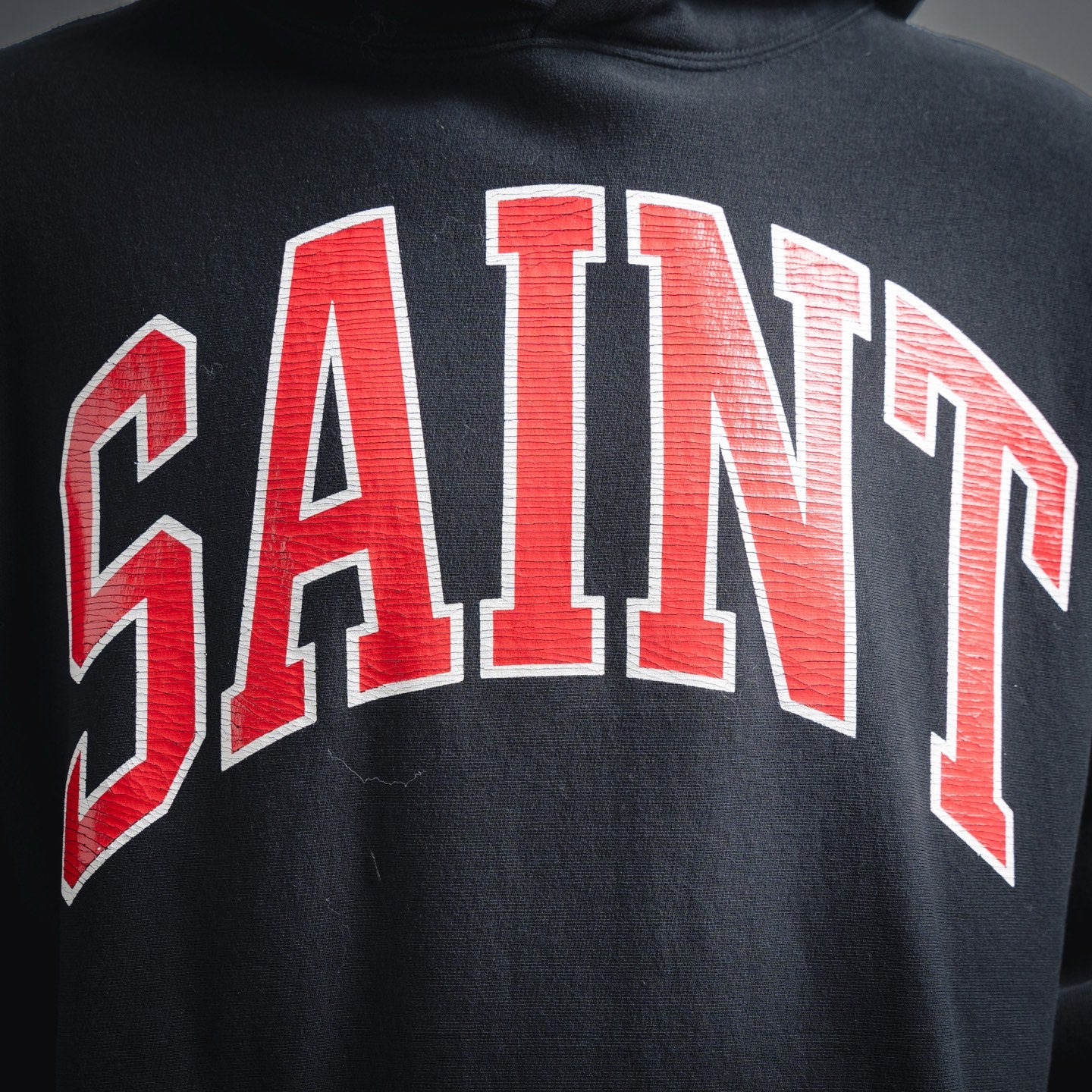 Saint 25fw printed hoodie