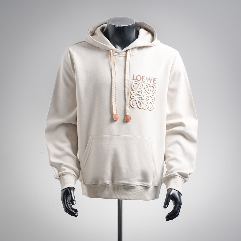 Loe 25fw embroidered hoodie