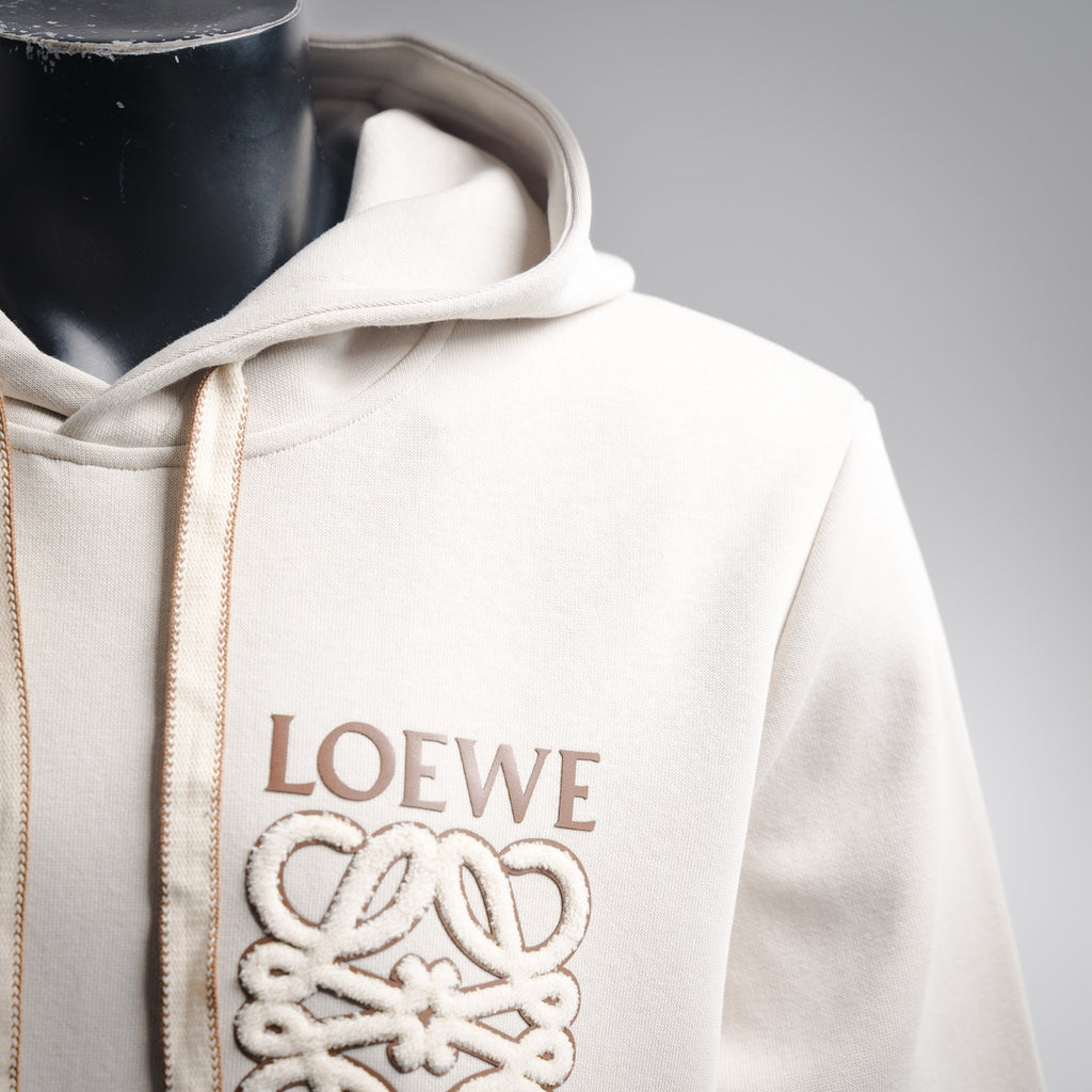 Loe 25fw embroidered hoodie