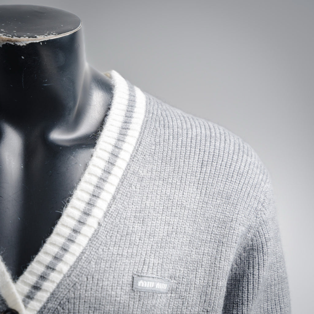 Miu 25fw knitted cardigan