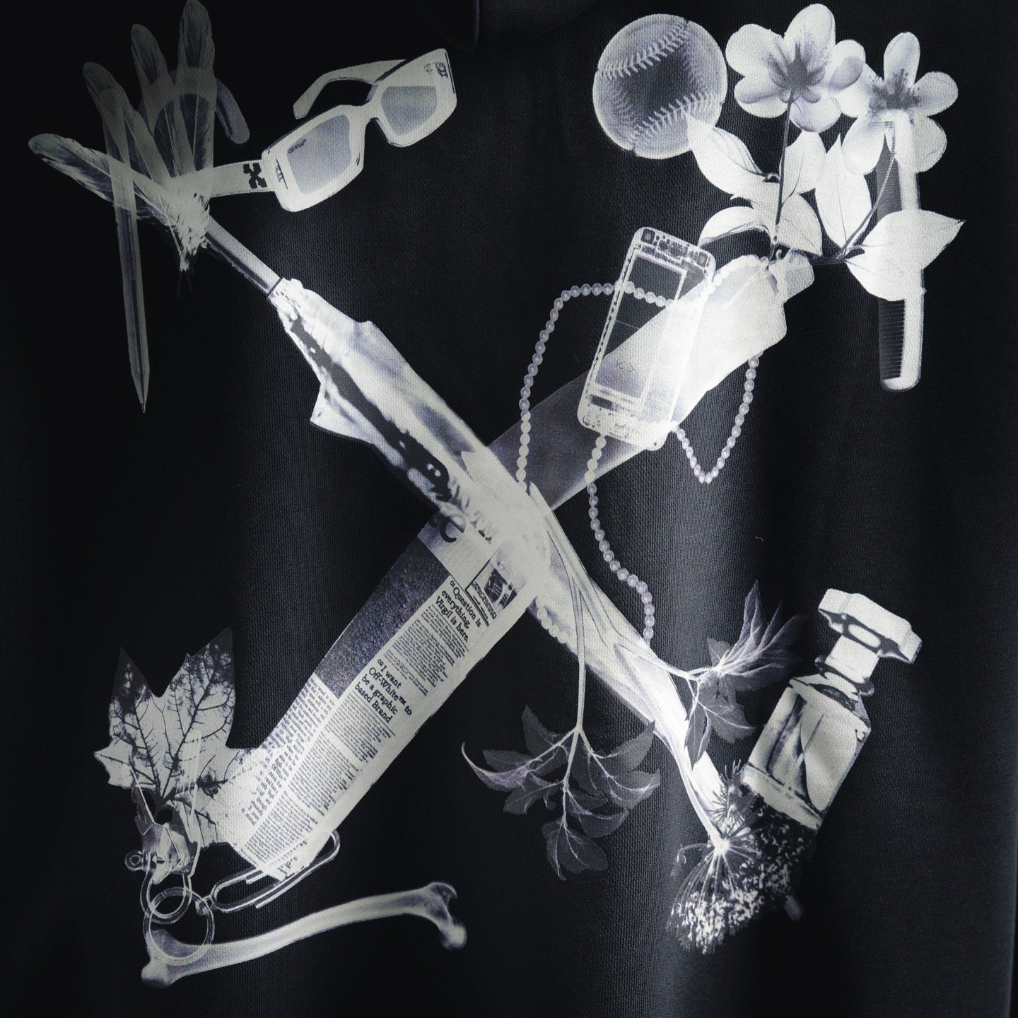 Off 25fw printed hoodie