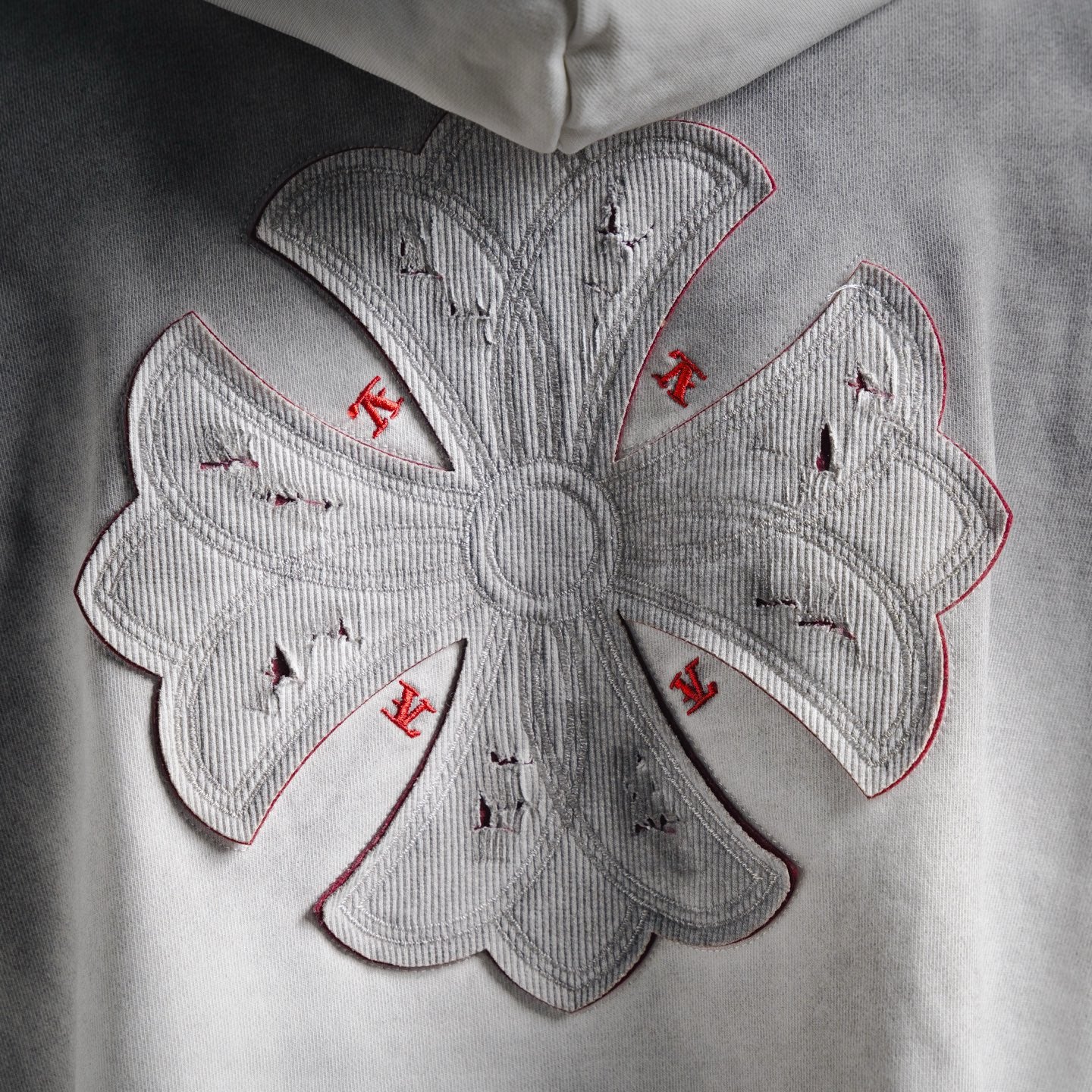 Chrome 25fw embroidered hoodie