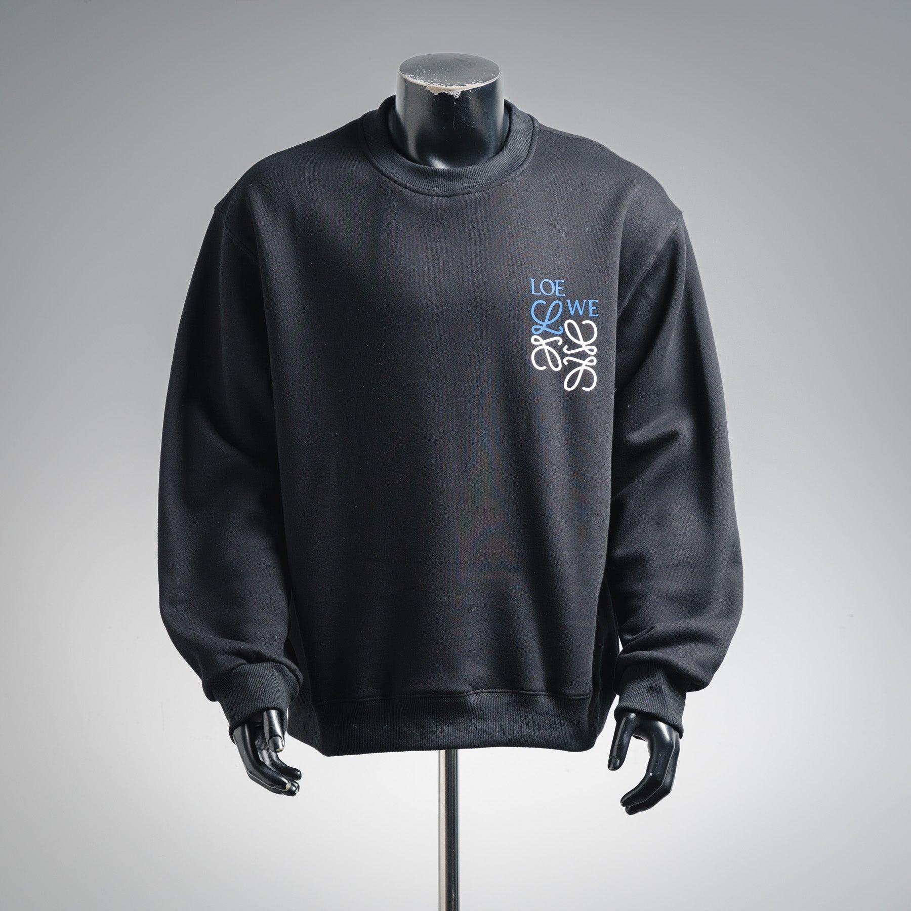 Loe 25fw embroidered sweatshirt