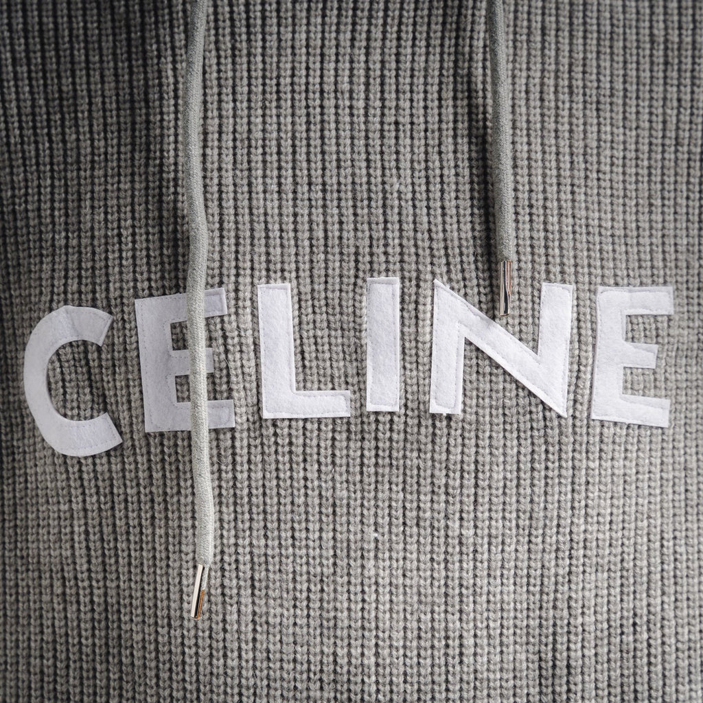 Cel 25fw knitted hoodie