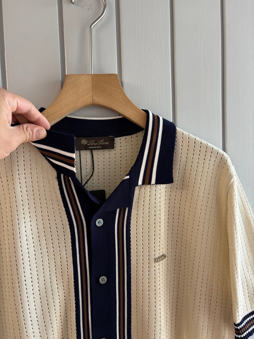 Loro 25fw jacquard t-shirt