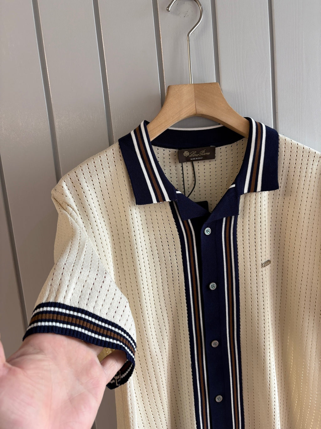 Loro 25fw jacquard t-shirt