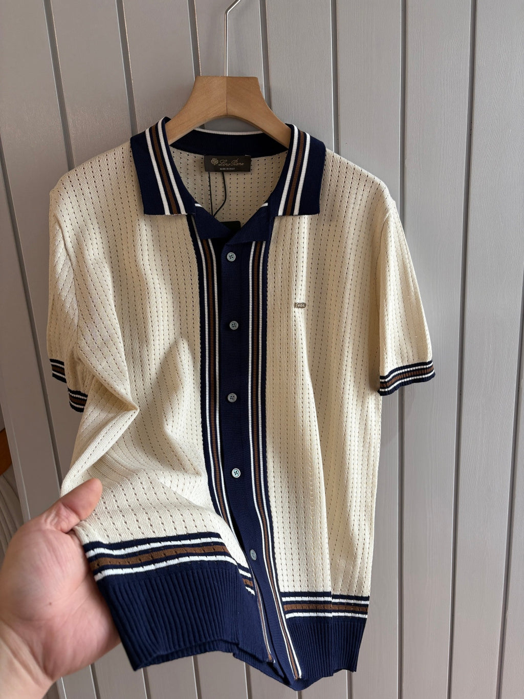 Loro 25fw jacquard t-shirt