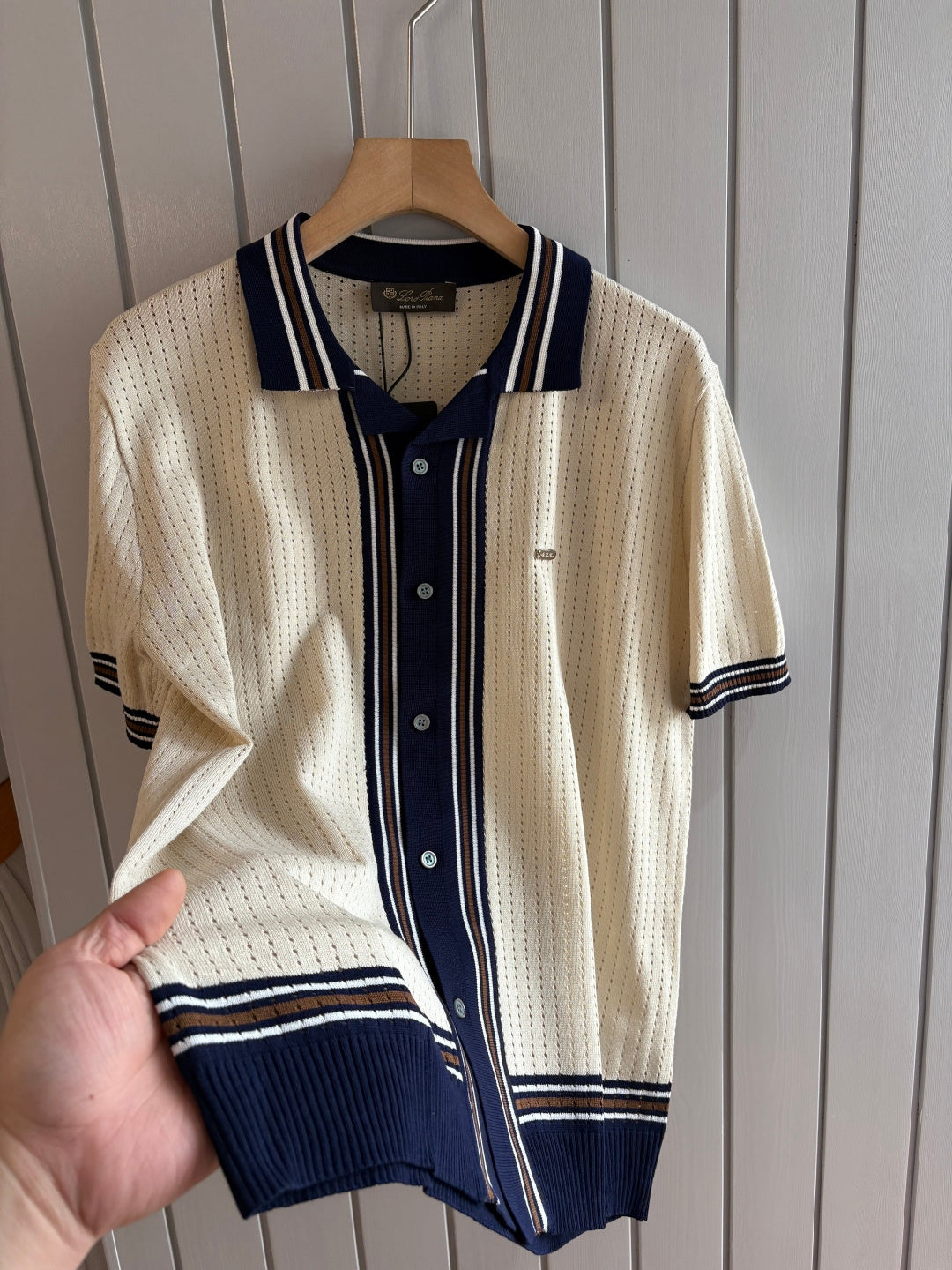 Loro 25fw jacquard t-shirt