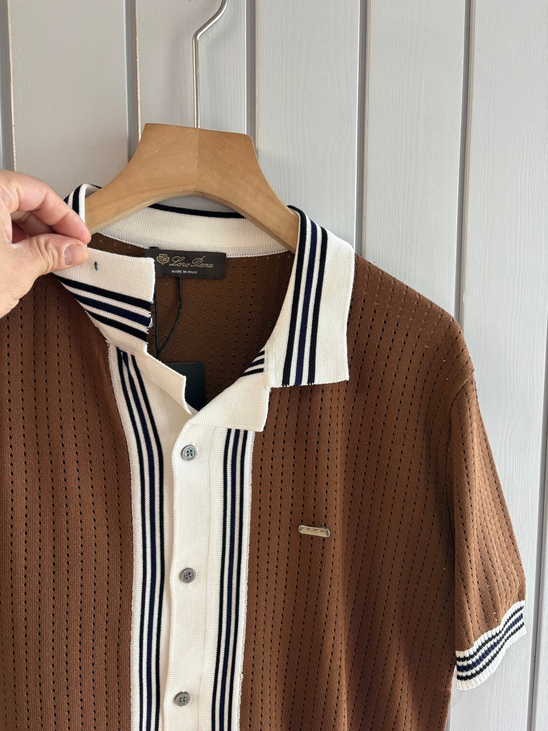 Loro 25fw jacquard t-shirt