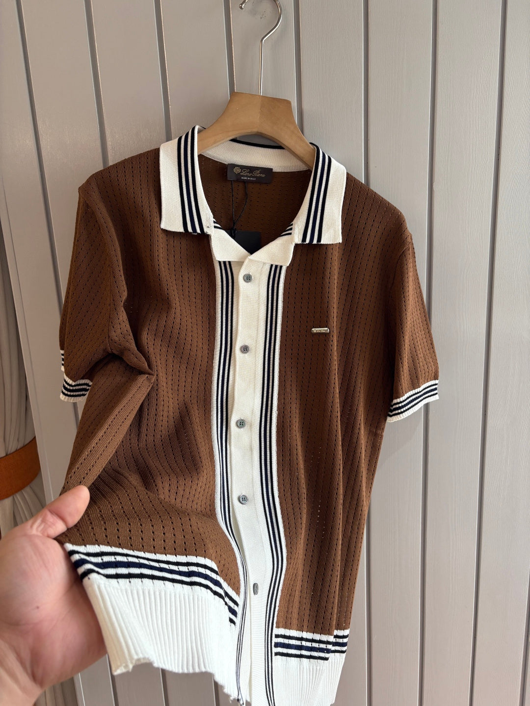 Loro 25fw jacquard t-shirt