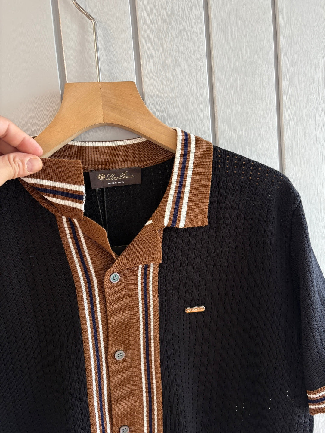 Loro 25fw jacquard t-shirt