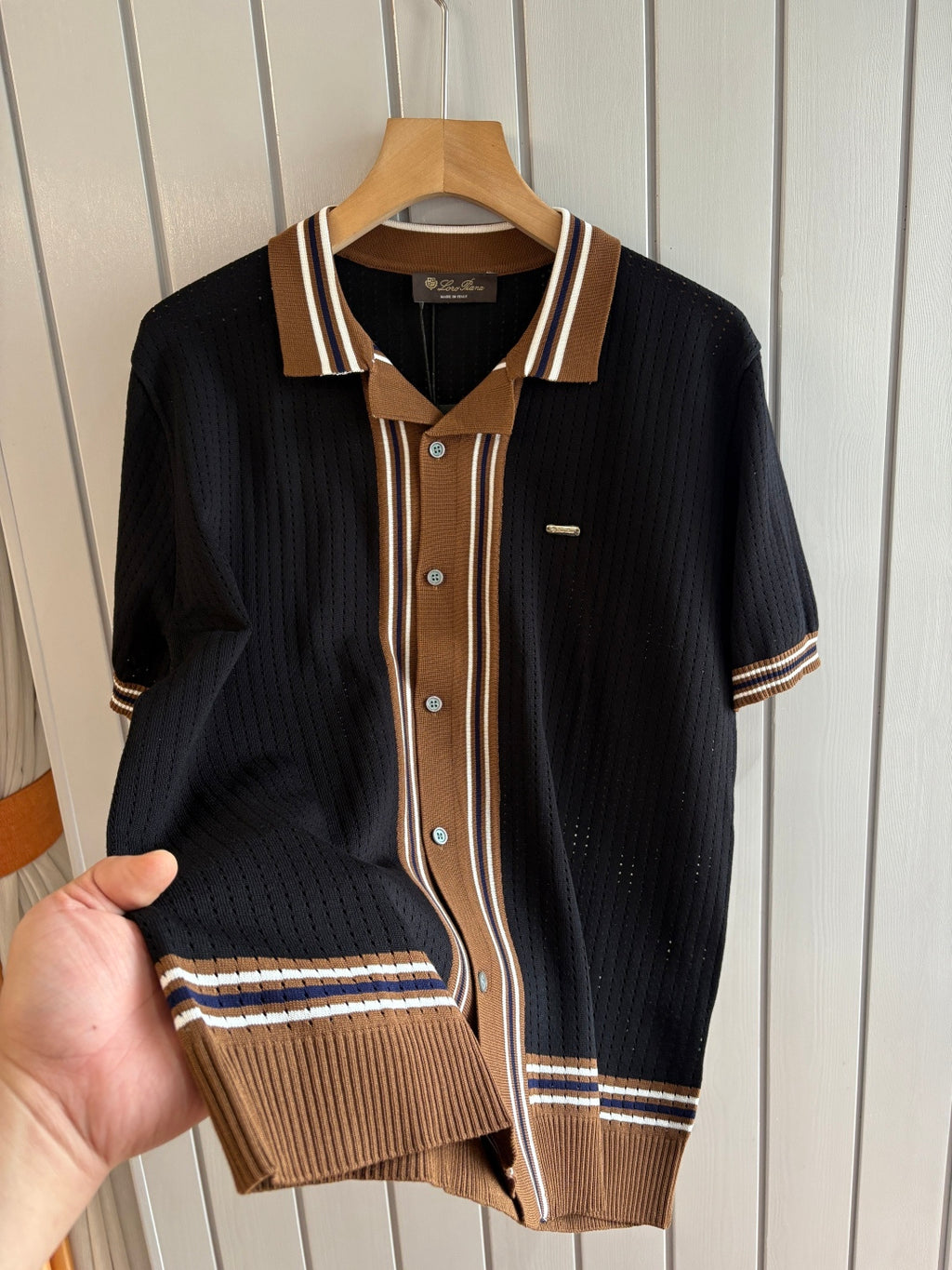 Loro 25fw jacquard t-shirt