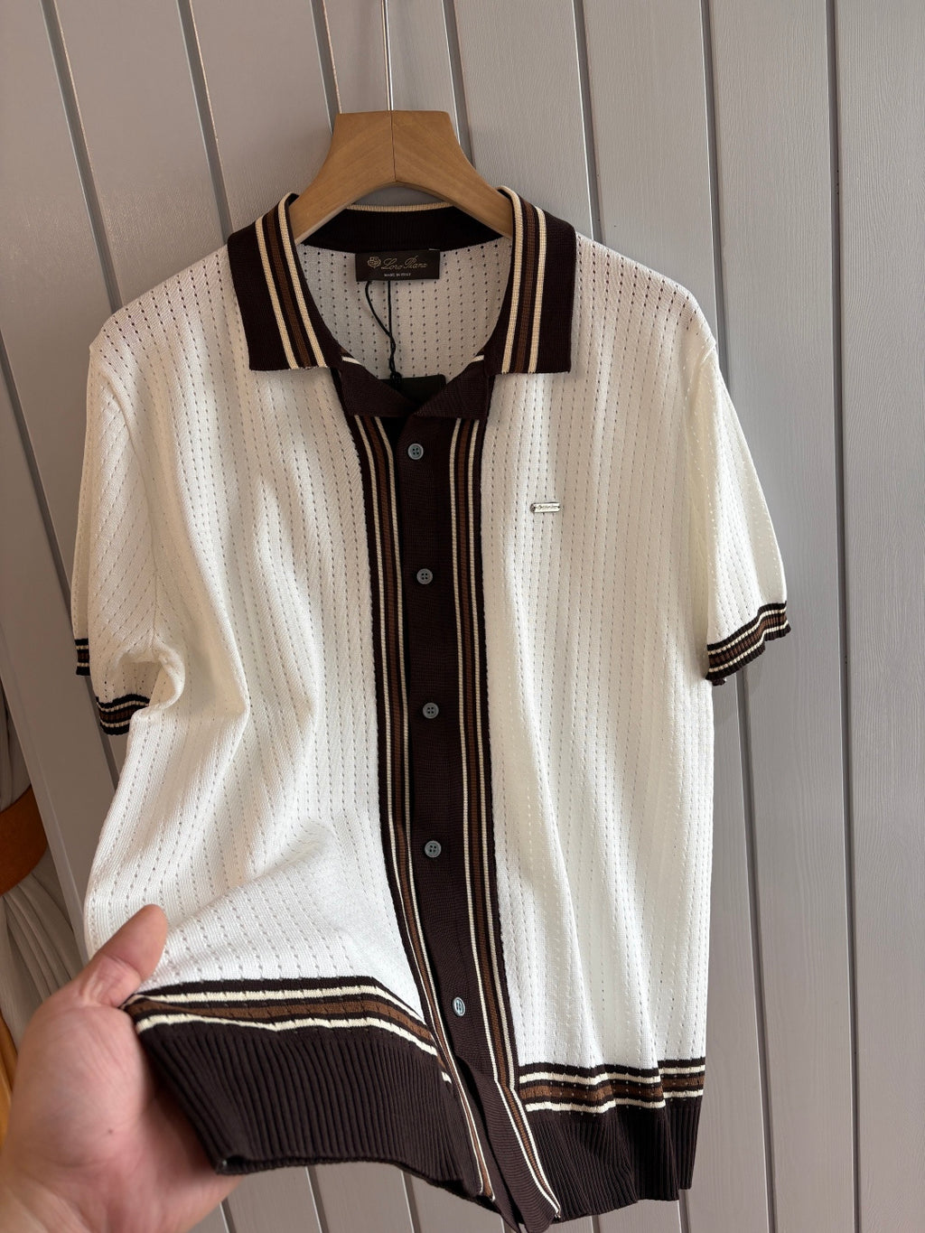 Loro 25fw jacquard t-shirt