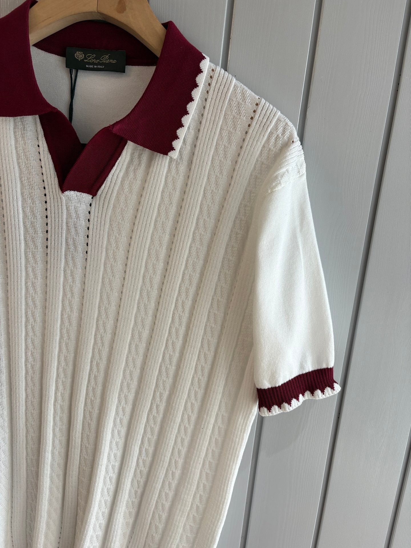 Loro 25fw jacquard t-sshirt