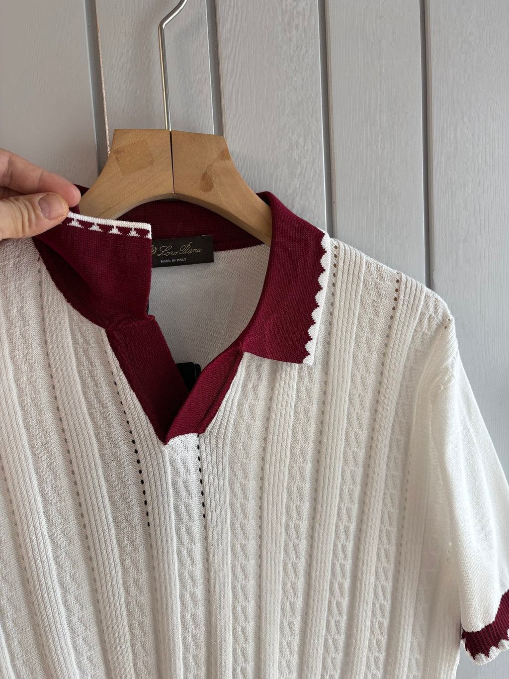 Loro 25fw jacquard t-sshirt